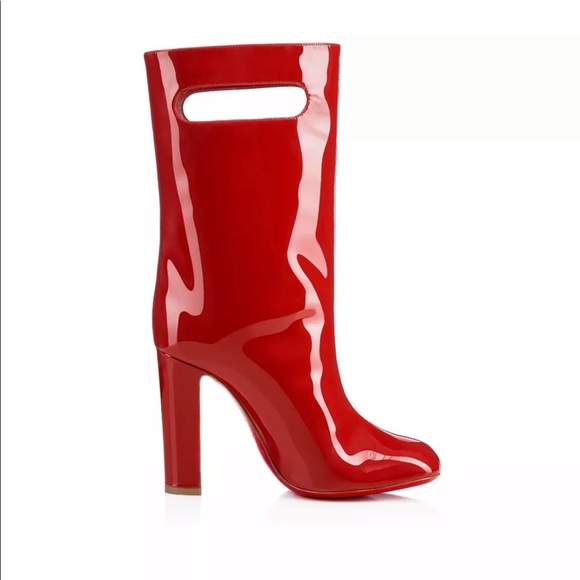 Christian Louboutin Bag Bootie 100 Patent Leather - Picture 2 of 13